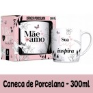 Caneca Porcelana Urban 300ml - Mãe Sua Luz Inspira Brasfoot