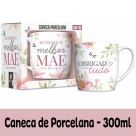 Caneca Porcelana Urban 300ml - Melhor Mãe do Mundo Brasfoot