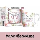Caneca Porcelana Urban 300ml - Melhor Mãe do Mundo Brasfoot
