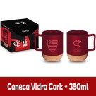 Caneca de Vidro Cork 350ml - Flamengo Brasfoot