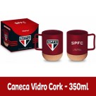 Caneca de Vidro Cork 350ml - São Paulo Brasfoot