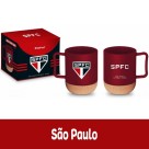 Caneca de Vidro Cork 350ml - São Paulo Brasfoot