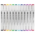 Kit Canetinha Marcadora Dual Point para Pintura Bobbie Goods 12 Cores Kaz