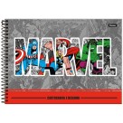 Caderno de Cartografia Marvel Comics 80 Folhas Foroni