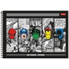 Caderno de Cartografia Marvel Comics 80 Folhas Foroni