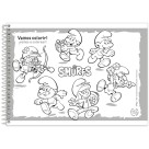 Caderno de Cartografia Os Smurfs 80 Folhas Foroni