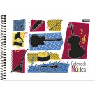 Caderno de Música 1/4 Horizontal 80 Folhas Foroni