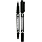 Marcador Permanente Multiuso Ponta Dupla MM-100 Preto Gramp Line