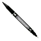 Marcador Permanente Multiuso Ponta Dupla MM-100 Preto Gramp Line