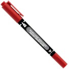 Marcador Permanente Multiuso Ponta Dupla MM-100 Vermelho Gramp Line