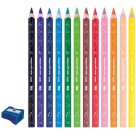 Lápis de Cor 12 Cores Jumbo Triangular Mega Soft Color Tris