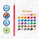 Lápis de Cor 36 Cores Triangular Mega Soft Color Tris