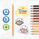 Lápis de Cor 12 Cores Tons de Pele Triangular Mega Soft Color Tris