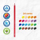 Lápis de Cor 24 Cores Triangular Mega Soft Color Tris