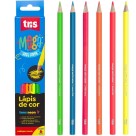 Lápis de Cor 6 Cores Neon Triangular Mega Soft Color Tris