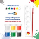 Tinta Guache 6 Cores Tons Clássicos Tris
