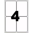 Etiqueta Adesiva Branca A4 - 98,0mm x 139,0mm (4 Etiquetas) 100 Folhas 9002 Link