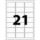 Etiqueta Adesiva Branca A4 - 63,5mm x 38,1mm (21 Etiquetas) 100 Folhas 9011 Link