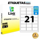 Etiqueta Adesiva Branca A4 - 63,5mm x 38,1mm (21 Etiquetas) 100 Folhas 9011 Link