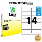 Etiqueta Adesiva Branca A4 - 99,1mm x 38,1mm (14 Etiquetas) 100 Folhas 9007 Link