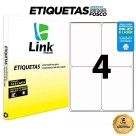 Etiqueta Adesiva Branca Carta - 106,36mm x 138,11mm (4 Etiquetas) 100 Folhas 8005 Link