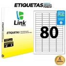 Etiqueta Adesiva Branca Carta - 44,45mm x 12,7mm (80 Etiquetas) 100 Folhas 8020 Link