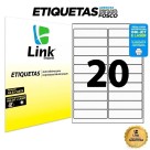 Etiqueta Adesiva Branca Carta - 101,6mm x 25,4mm (20 Etiquetas) 25 Folhas 8015-1 Link