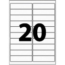 Etiqueta Adesiva Branca Carta - 101,6mm x 25,4mm (20 Etiquetas) 10 Folhas 8015-2 Link