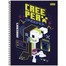 Caderno 1 Matéria Minecraft 80 Folhas Foroni