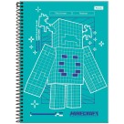 Caderno 1 Matéria Minecraft 80 Folhas Foroni