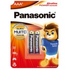 Pilha Alcalina Palito AAA c/2 Panasonic