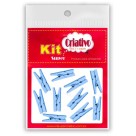 Mini Pregador 25mm - Azul Claro c/10 Kit Super Criativo