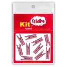 Mini Pregador 25mm - Rosa c/10 Kit Super Criativo