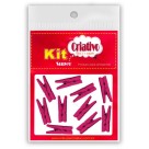 Mini Pregador 25mm - Rosa Escuro c/10 Kit Super Criativo