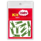 Mini Pregador 25mm - Verde c/10 Kit Super Criativo