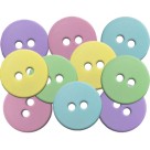 Botões Tons Pastéis 20mm c/10 Kit Super Criativo