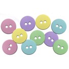 Botões Tons Pastéis 11mm c/10 Kit Super Criativo