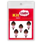Botões Divertidos - Bailarina Morena c/5 Kit Super Criativo