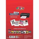 Papel Adesivo Transparente Leitoso A4 120g 10 Folhas Off Paper