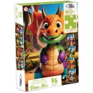 Quebra-Cabeça 4 em 1 -  Dino Mix 96 Peças 793016 Pais e Filhos
