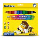 Canetinha Hidrográfica 12 Cores Jumbo Acrilex
