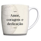 Caneca Porcelana Urban 300ml - Pai Amor e Coragem Brasfoot