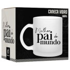 Caneca Vidro Diamond 300ml - Pai Amor e Coragem Brasfoot