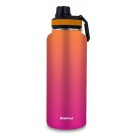 Garrafa Térmica Sun 850ml - Degradê Rosa e Laranja Brasfoot