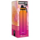 Garrafa Térmica Sun 850ml - Degradê Rosa e Laranja Brasfoot