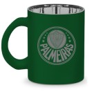Caneca Vidro Diamond Metalic 300ml - Palmeiras Brasfoot