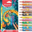 Lápis de Cor 12 Cores Jumbo Jungle Fever Maped