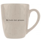 Caneca Cerâmica Prime 350ml - Fé - Abençoada Brasfoot
