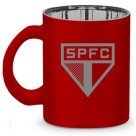 Caneca Vidro Diamond Metalic 300ml - São Paulo Brasfoot