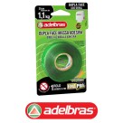 Fita Dupla Face Massa Adesiva 1,1Kg - 24mm x 2m Adelbras